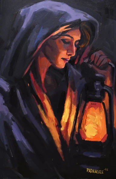LANTERN BEARER (PRT-18703-123884) - Canvas Art Print - 23in X 36in