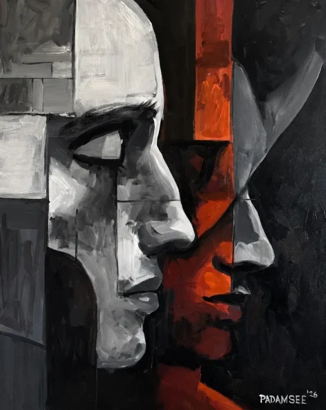 DUALITY WITHIN (PRT-18703-123856) - Canvas Art Print - 33in X 42in