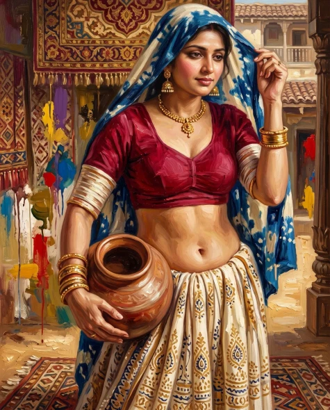 Royal Hues (PRT-16861-123934) - Canvas Art Print - 48in X 60in