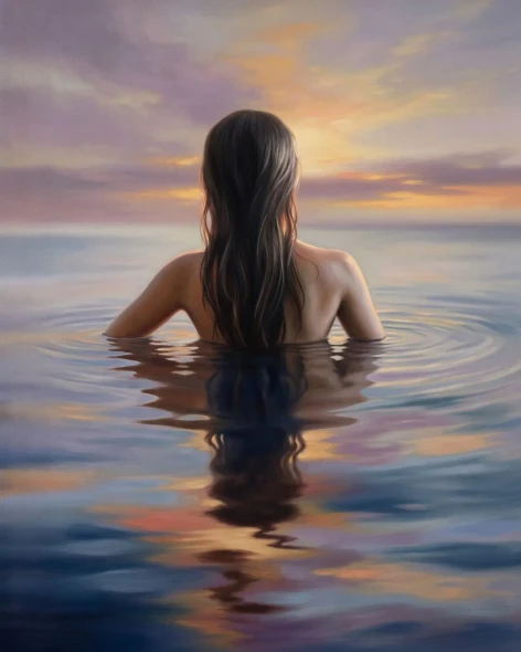 Glimmers Of A Quiet Reflection (PRT-16861-124060) - Canvas Art Print - 48in X 60in