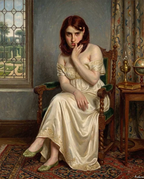 Whispers Of Ivory Grace (PRT-15697-124026) - Canvas Art Print - 34in X 42in