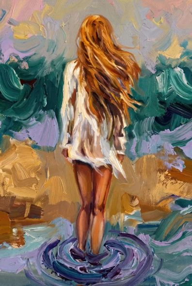 Between The Waves And Ways (PRT-15697-124056) - Canvas Art Print - 24in X 36in