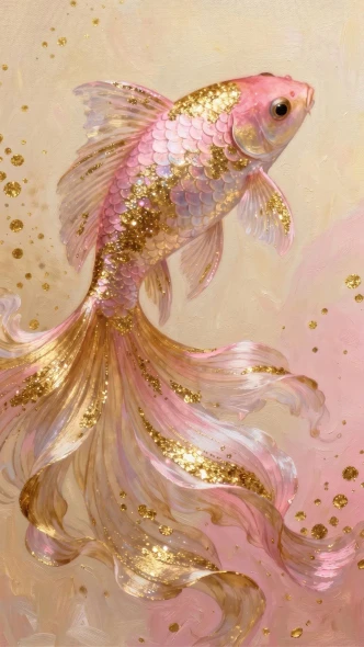 Gentle Waves Of Pink (PRT-15697-124058) - Canvas Art Print - 24in X 42in