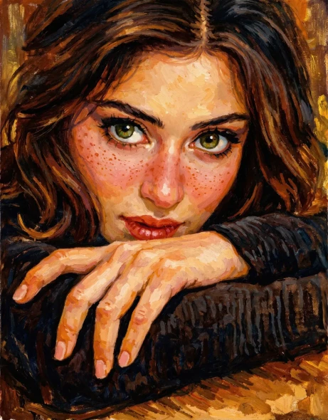 Whispers In Amber Light - 01 (PRT-16861-124049) - Canvas Art Print - 47in X 60in