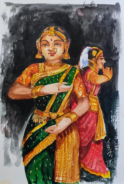 Dancing Woman (PRT-7901-124040) - Canvas Art Print - 24in X 36in