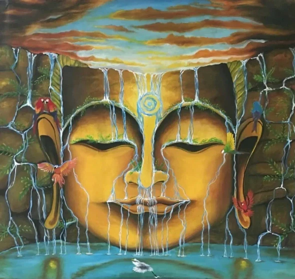 Oneness With Self (PRT-18878-124110) - Canvas Art Print - 42in X 40in