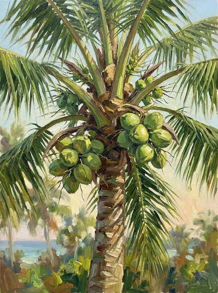 Sunlit Crown Of Abundance (PRT-15697-124624) - Canvas Art Print - 45in X 60in