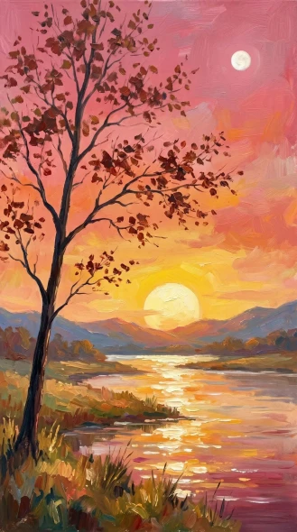 Luminous Echoes Of Twilight (PRT-16861-124372) - Canvas Art Print - 33in X 60in