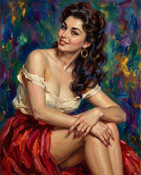 Vibrant Palette Rhapsody (PRT-16861-124572) - Canvas Art Print - 48in X 60in