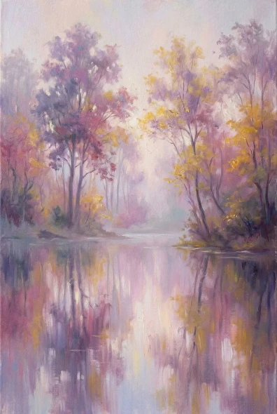 Whispers Of Morning Mist (PRT-15697-124612) - Canvas Art Print - 40in X 60in