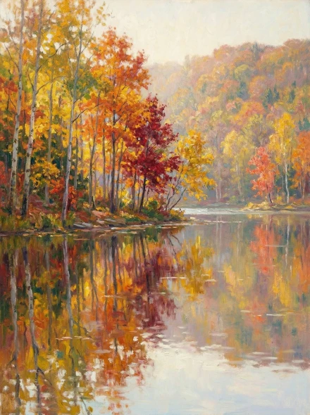 Echoes In Autumn Gold (PRT-15697-124611) - Canvas Art Print - 45in X 60in