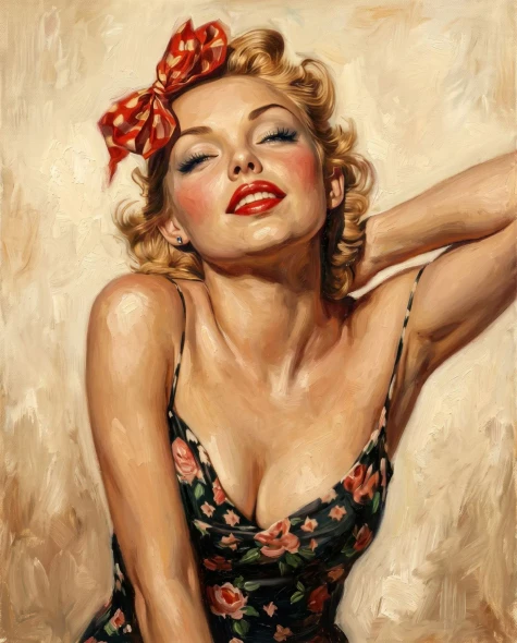 Vintage Bloom Elegance (PRT-16861-124582) - Canvas Art Print - 48in X 60in