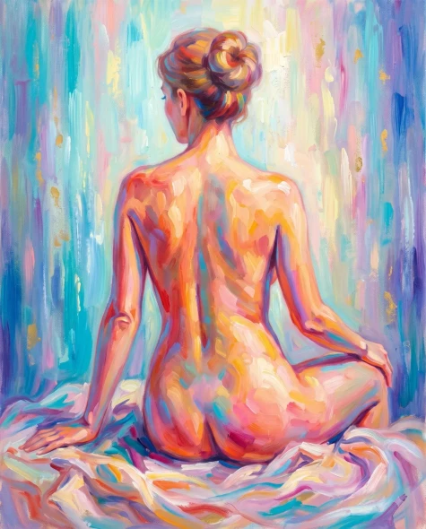 Symphony Of Luminous Contours (PRT-16861-124577) - Canvas Art Print - 48in X 60in