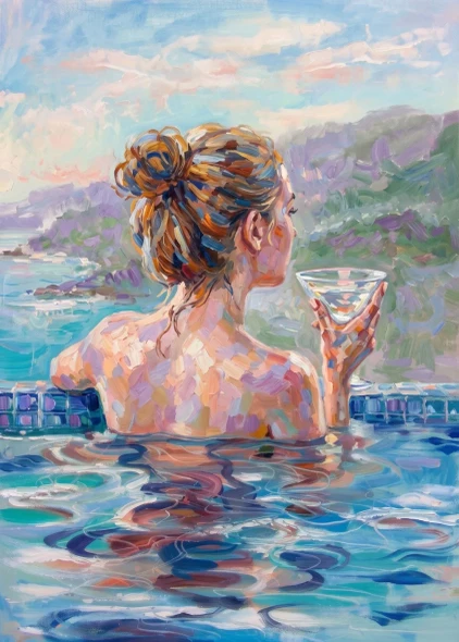 Whispers Of The Pale Tide (PRT-16861-124771) - Canvas Art Print - 43in X 60in