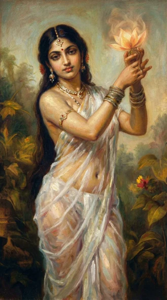 Radiance Of The Lotus (PRT-16861-124713) - Canvas Art Print - 33in X 60in