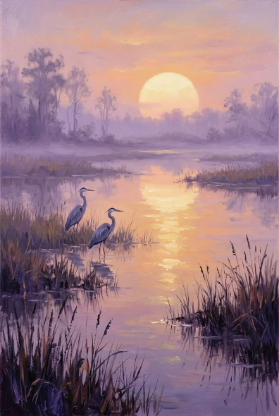 Vigil In Amethyst Light (PRT-15697-124602) - Canvas Art Print - 40in X 60in