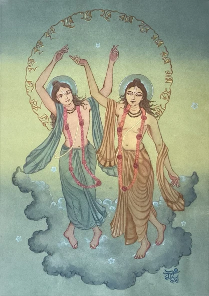 Gaur Nitai (PRT-8729-124884) - Canvas Art Print - 25in X 36in