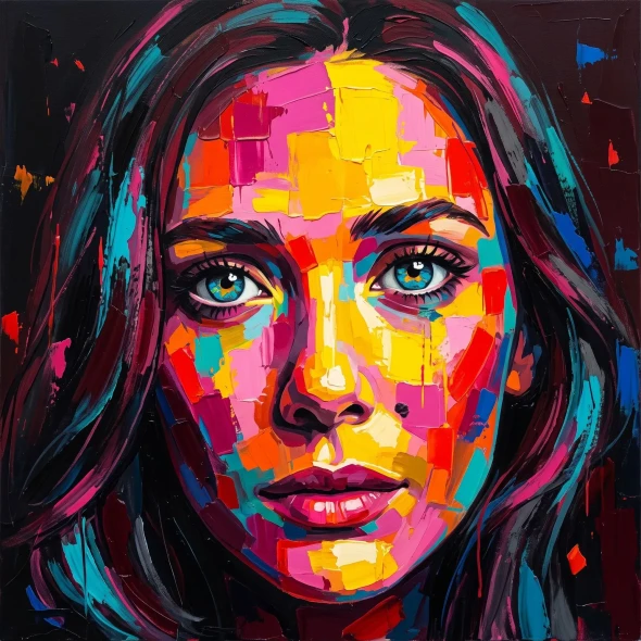 Vibrant Prism Of Spirit (PRT-15697-124255) - Canvas Art Print - 60in X 60in