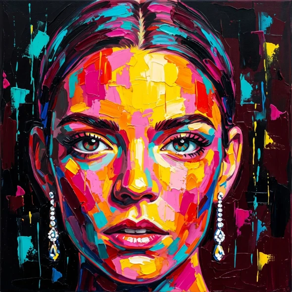 Vibrant Prism Of Serenity (PRT-15697-124245) - Canvas Art Print - 60in X 60in