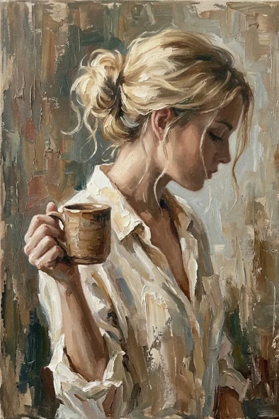 Morning Warmth In Earth Tones (PRT-16861-125139) - Canvas Art Print - 40in X 60in