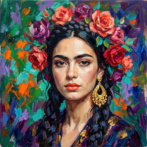 Crown Of Crimson Roses (PRT-15697-125237) - Canvas Art Print - 60in X 60in