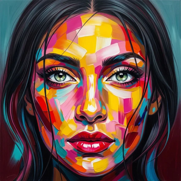 Prism Of Her Soul (PRT-15697-124306) - Canvas Art Print - 60in X 60in