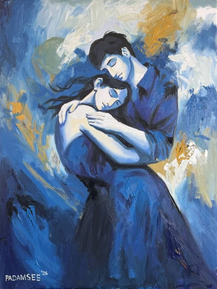 Blue Embrace (PRT-18703-125206) - Canvas Art Print - 36in X 48in