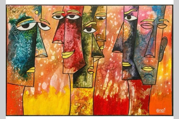 Emotions (ART-18952-125183) - Handpainted Art Painting - 30in X 20in