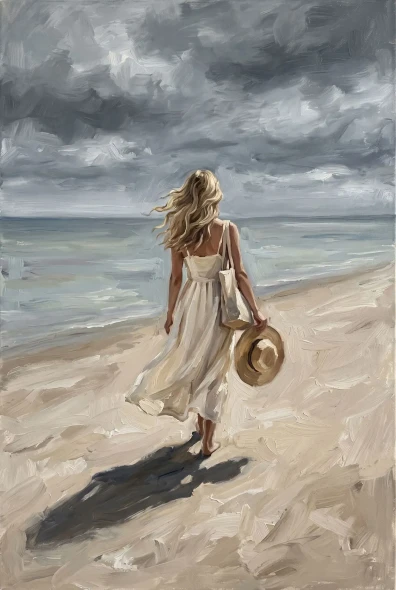 Journey Along The Shore (PRT-15697-125277) - Canvas Art Print - 40in X 60in