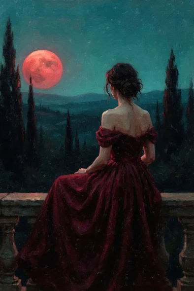 Gaze Of The Crimson Sun (PRT-16861-125151) - Canvas Art Print - 40in X 60in