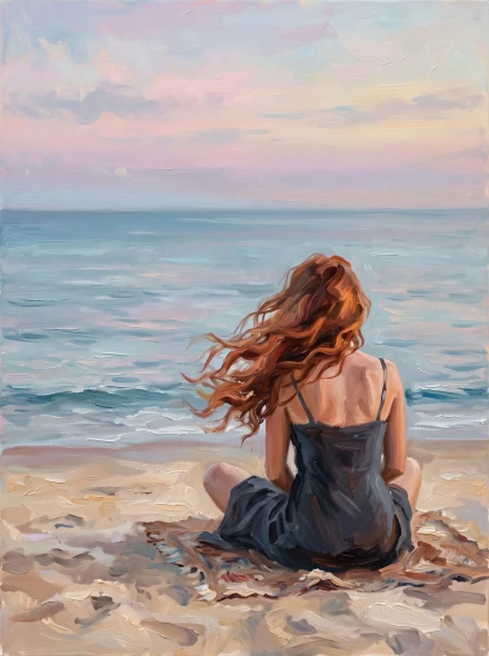 Whispers Of The Pastel Tide (PRT-15697-125262) - Canvas Art Print - 45in X 60in