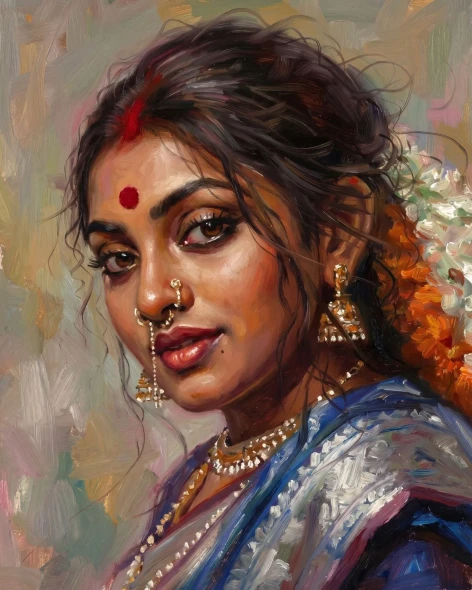 Adorned In Vermilion Splendor (PRT-15697-125231) - Canvas Art Print - 48in X 60in