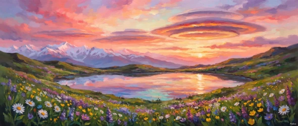 Luminous Lenticular Above Prashar (PRT-15697-125050) - Canvas Art Print - 60in X 25in