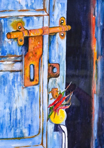 Guardians Of Time 6 (ART-8183-125371) - Handpainted Art Painting - 16in X 20in