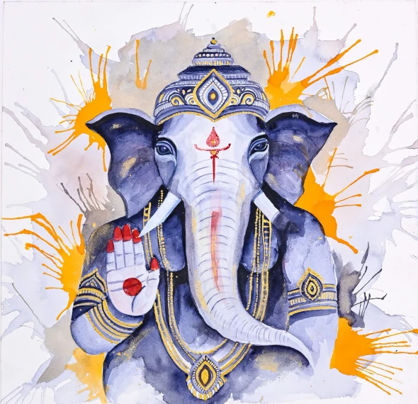 Divine Grace 3 (ART-8183-122186) - Handpainted Art Painting - 15in X 15in