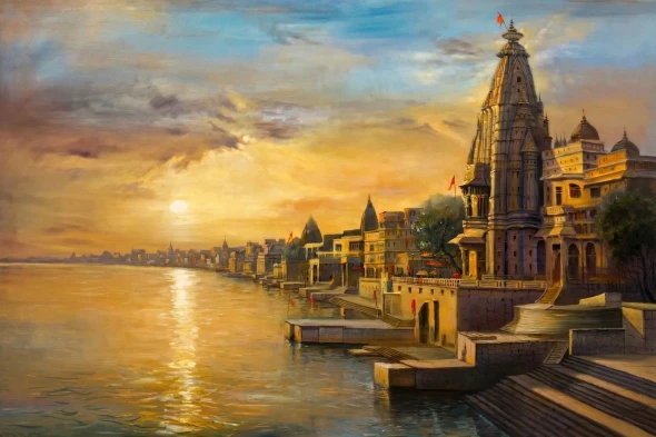 Unbroken Horizon Of Tranquility (PRT-15697-124966) - Canvas Art Print - 60in X 40in
