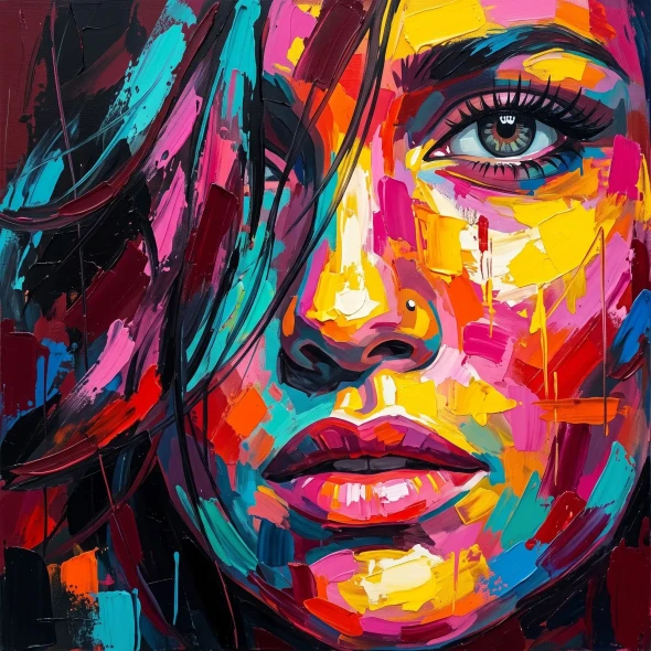 Vibrant Echoes Of Serenity (PRT-15697-124202) - Canvas Art Print - 60in X 60in