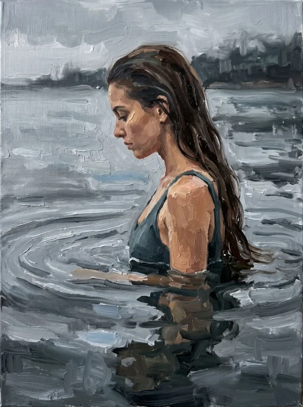 Submerged In Quiet Waters (PRT-15697-125300) - Canvas Art Print - 45in X 60in