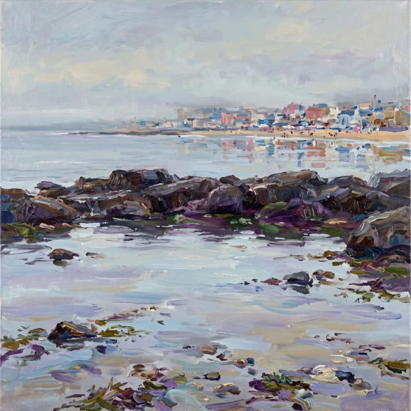 Quiet Waters At Low Tide (PRT-15697-125198) - Canvas Art Print - 60in X 60in