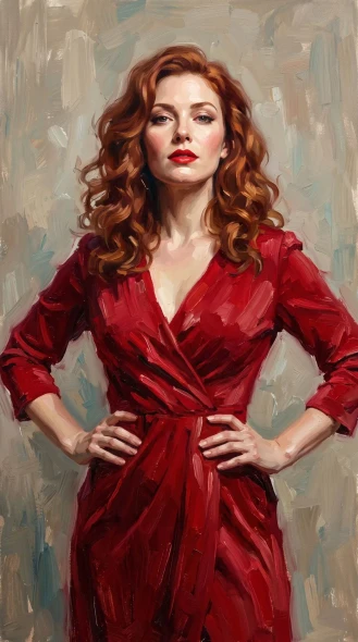 Scarlet Silhouette In Light (PRT-16861-125134) - Canvas Art Print - 33in X 60in