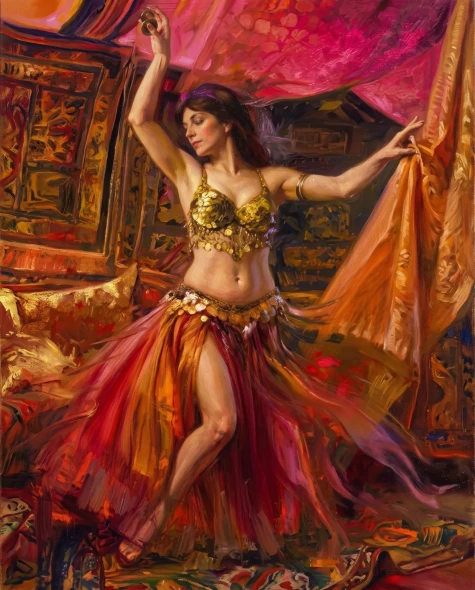 Rhythm Of The Veils (PRT-16861-124813) - Canvas Art Print - 48in X 60in