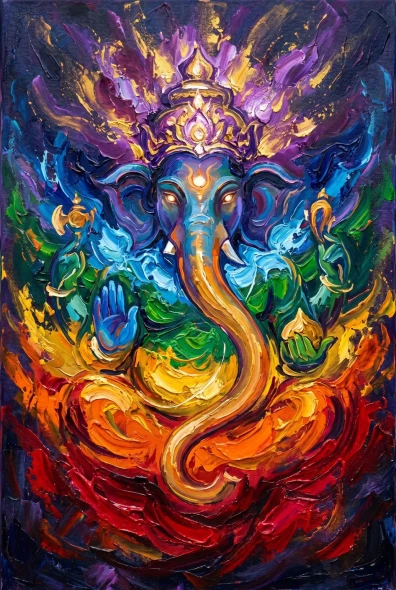 Chakra Energy Resonance (PRT-15697-125759) - Canvas Art Print - 40in X 60in