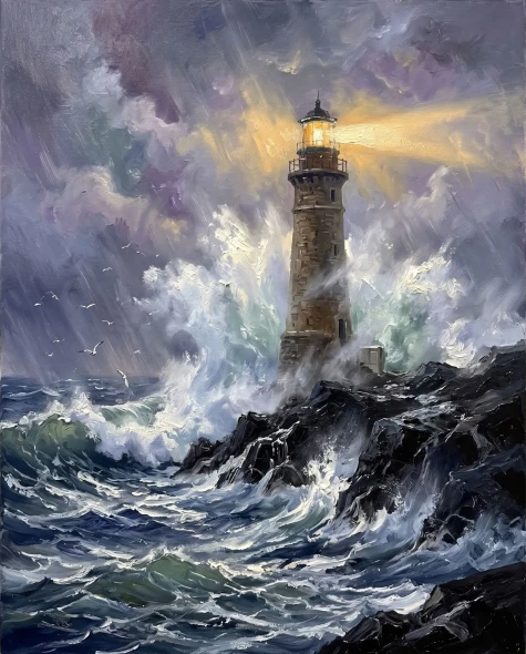 Sentinel Of The Tempest (PRT-15697-125427) - Canvas Art Print - 48in X 60in