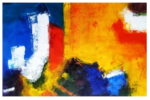 Confluence (ART-18958-126058) - Handpainted Art Painting - 48in X 30in