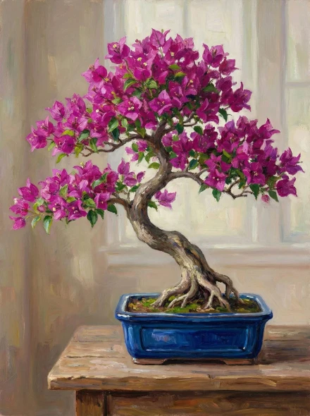Magenta Canopy Study (PRT-15697-125938) - Canvas Art Print - 45in X 60in