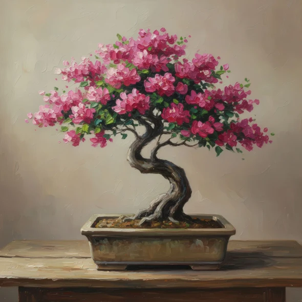 Intimate Tabletop Bougainvillea (PRT-15697-125923) - Canvas Art Print - 60in X 60in