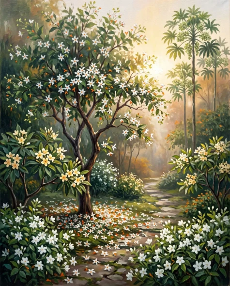 Autumn Fragrant Sanctuary (PRT-15697-125852) - Canvas Art Print - 48in X 60in