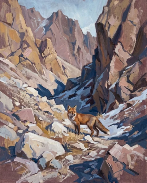 Winter Silence In The Ravine (PRT-15697-125686) - Canvas Art Print - 48in X 60in