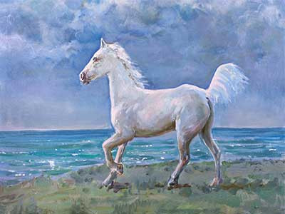 55Animal05 - 36in X 24in,55Animal05_3624,Horse,Racing,Speed,Horses,Oil Colors,Rs.5490,Latest Collection;Equestrian Art and Wildlife;By Orientation and Size/Horizontal/Large (33in to 40in);Full Collection