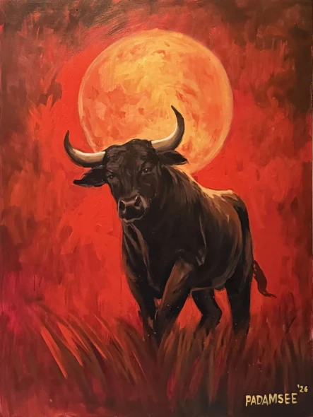 Red Omen (PRT-18703-126290) - Canvas Art Print - 36in X 48in
